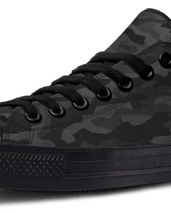 Tactical Black Camo Low-Top Sneakers - Urban Camouflage