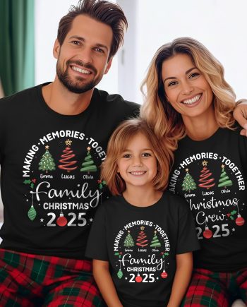 Christmas Family, Christmas Crew, Matching Outfit - Personalized Shirt