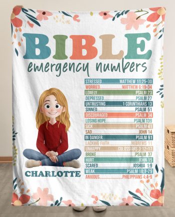 My Bible Emergency Numbers - Personalized Blanket Big Size