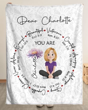 You Are Bible Verses Birth Flower - Personalized Blanket Big Size